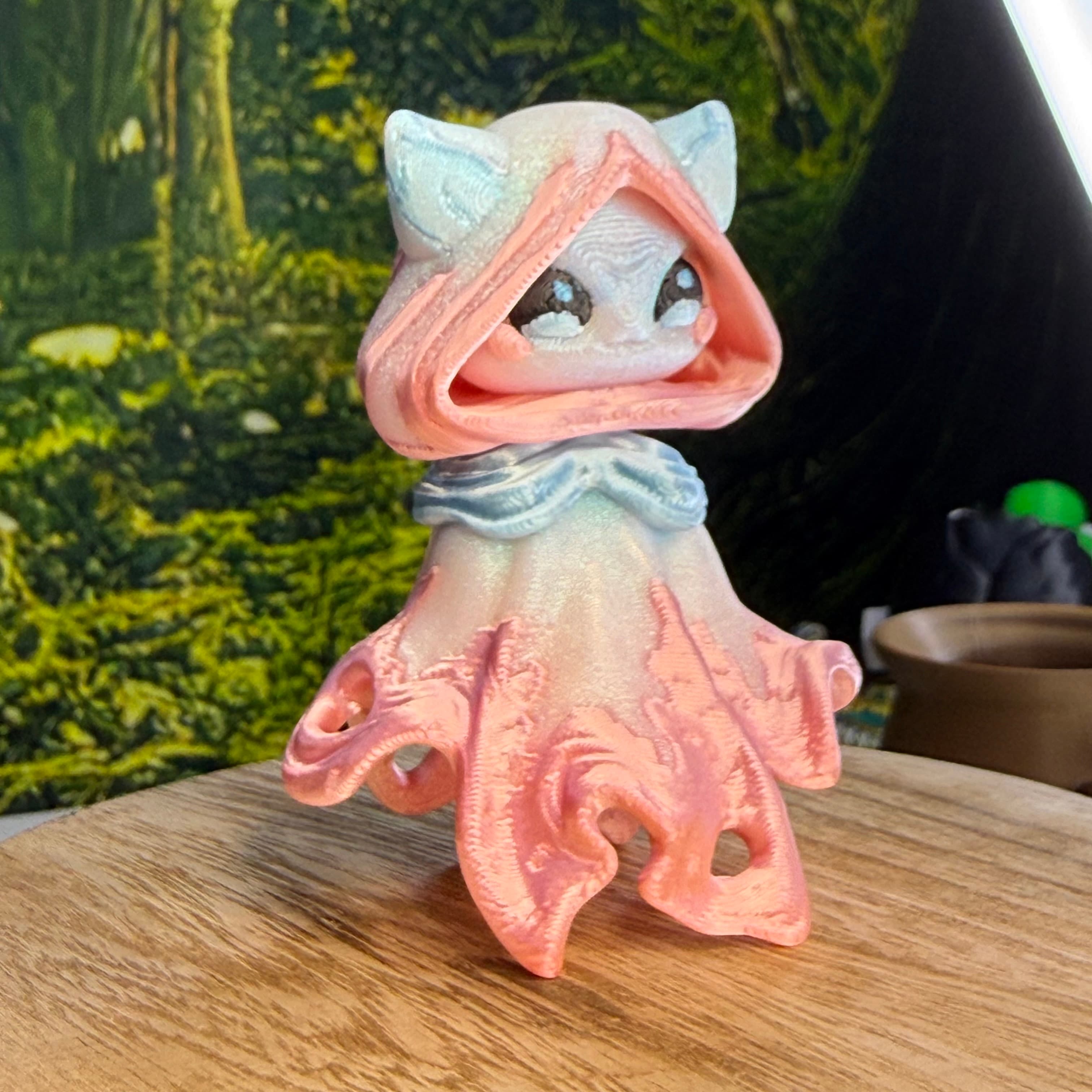 Flexi Glow in the Dark Floaty Ghost Figurine Sparkling Glitter White Base with Blue Black Pink Hues Unique Interactive Decor for Shelves or Desks Decoration Ornaments thumbnail 21