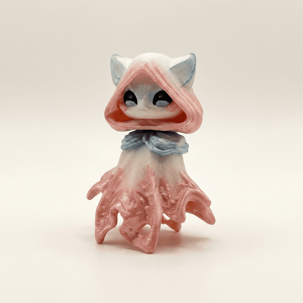 Flexi Glow in the Dark Floaty Ghost Figurine Sparkling Glitter White Base with Blue Black Pink Hues Unique Interactive Decor for Shelves or Desks Decoration Ornaments thumbnail 24